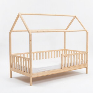  Montessori Çatılı Çocuk Yatağı 90 X 190 Ahşap