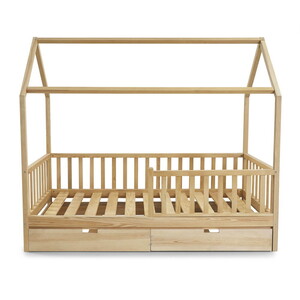 Montessorı  Çocuk Yatak Çekmeceli Ev  90 X 190 Çam Ağacı