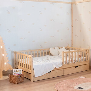 Montessori Çekmeceli Çocuk Yatağı 90 X 190 Ahşap