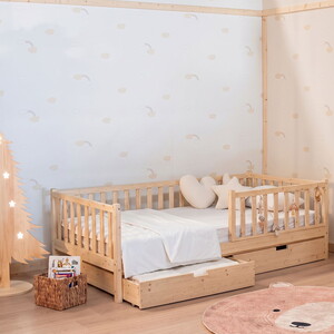 Montessori Çekmeceli Çocuk Yatağı 90 X 190 Ahşap